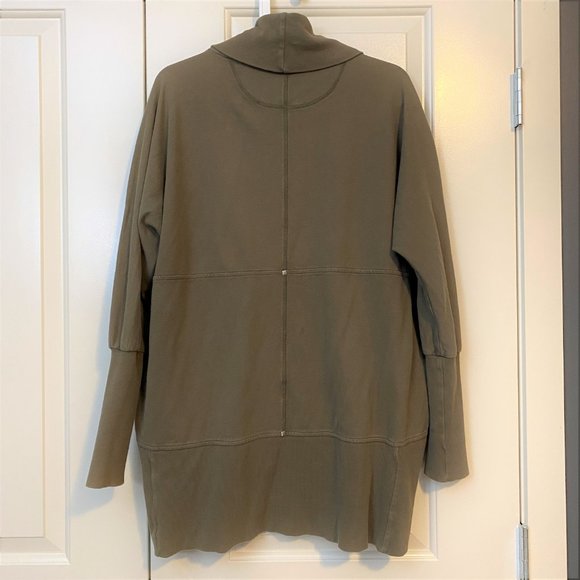 Calvin Klein dark green cotton cardigan - Picture 2 of 2